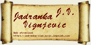 Jadranka Vignjević vizit kartica